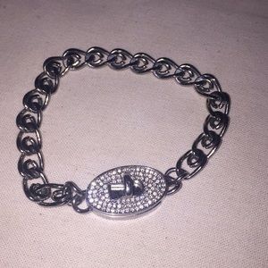 Fossil silver pave bracelet